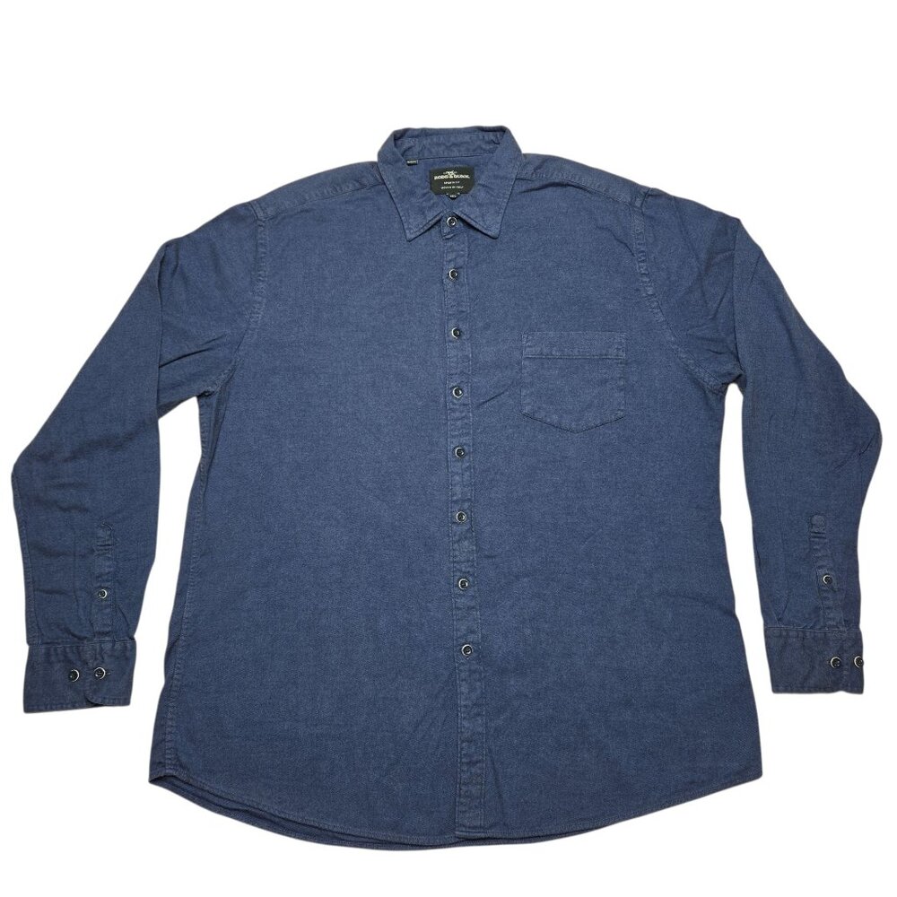 Rodd and Gunn Shirt Mens 2XL Blue Sports Fit Flannel Button Up‎ Long Sleeve